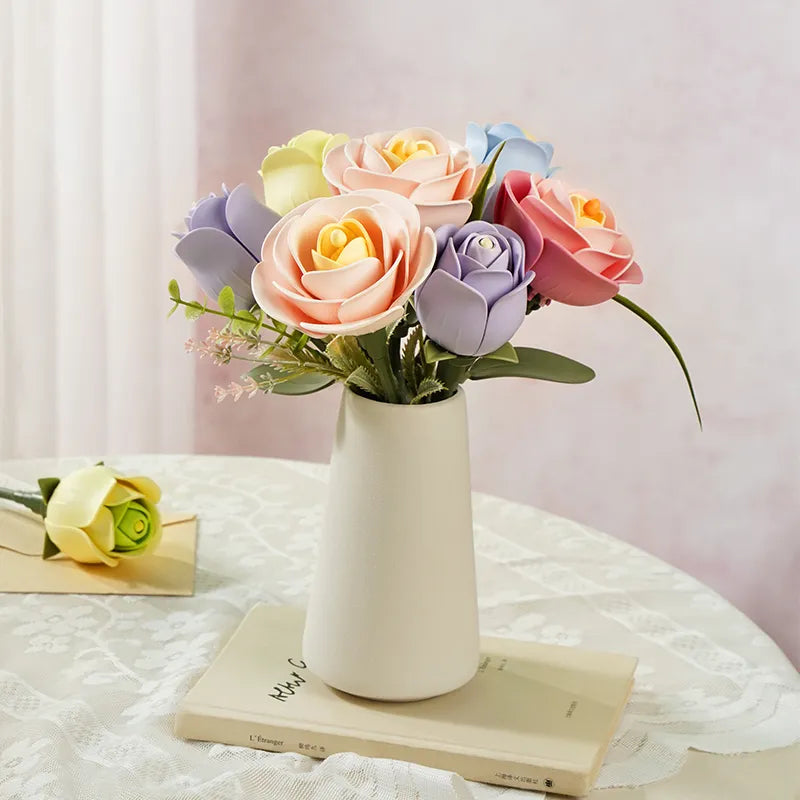 ROKR Floral Art Series Single Flower – Pink Camellia