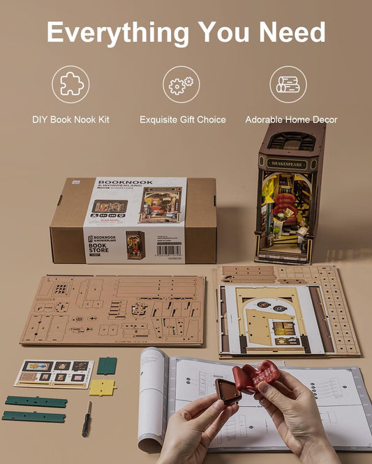 Rolife Bookstore DIY Book Nook Shelf Insert Kit TGB07