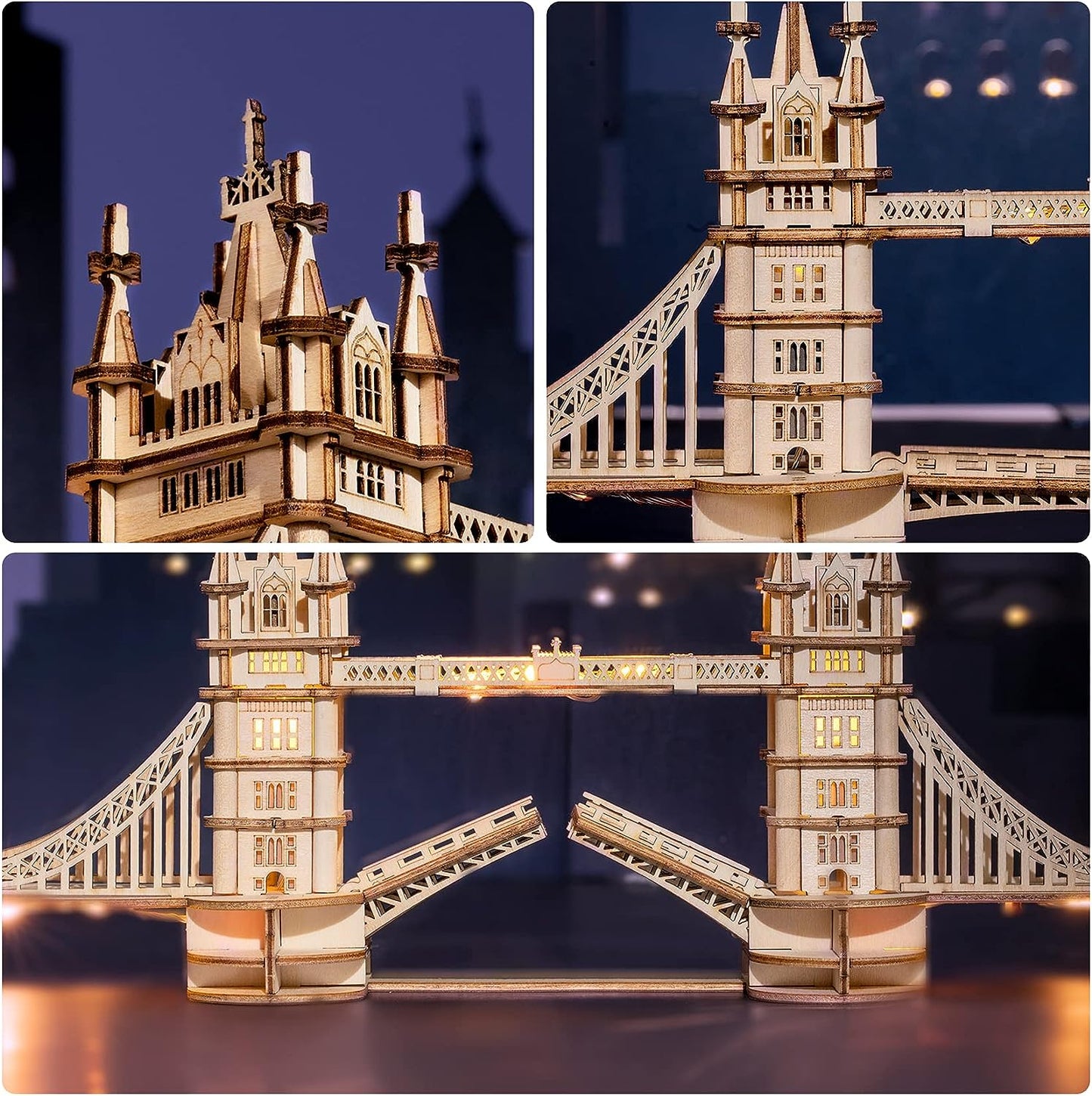 Rolife Tower Bridge with Lights 3D Wooden Puzzle TG412