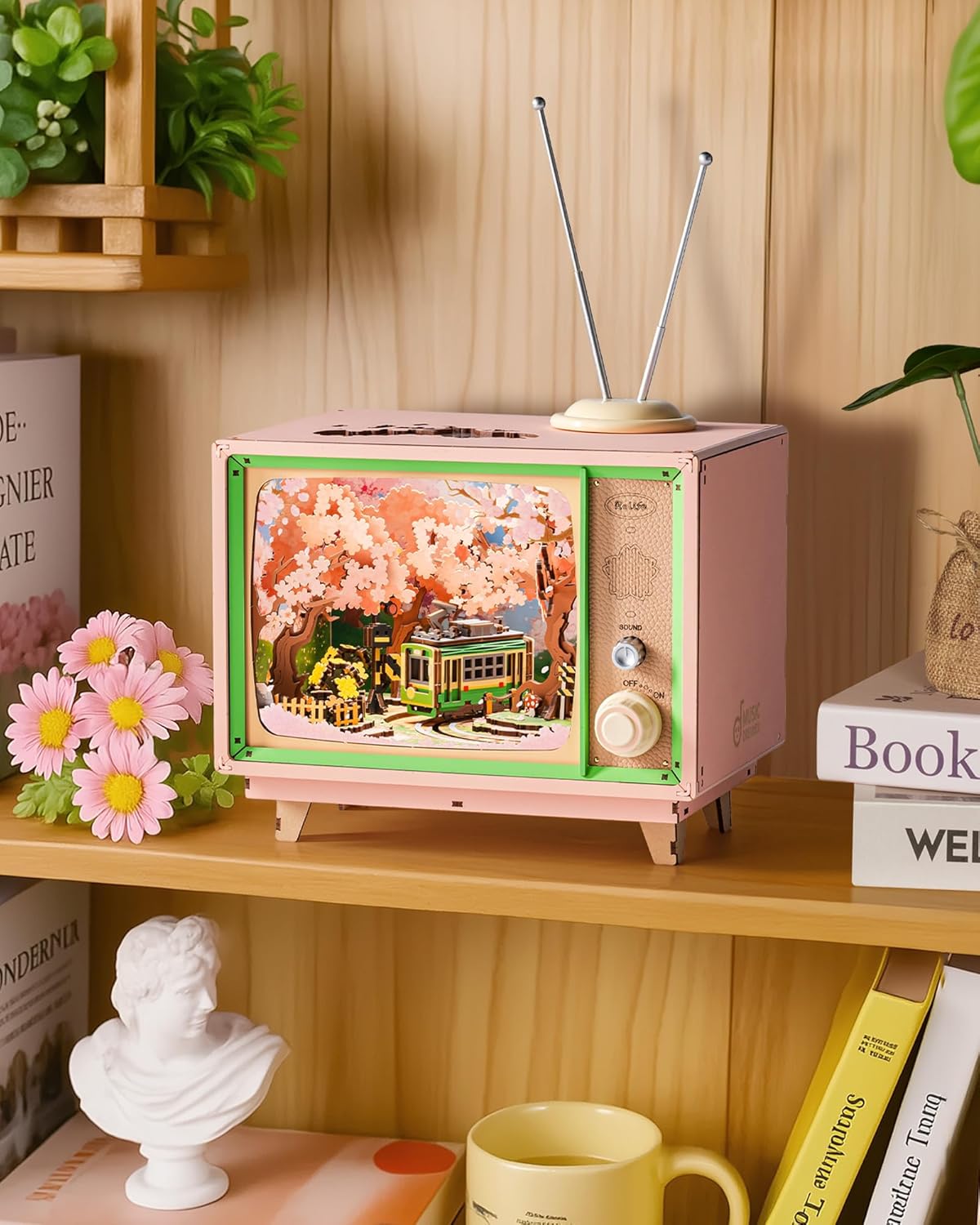 Rolife Sakura Dreamy Tour DIY Music Box 3D Wooden Puzzle AMT02