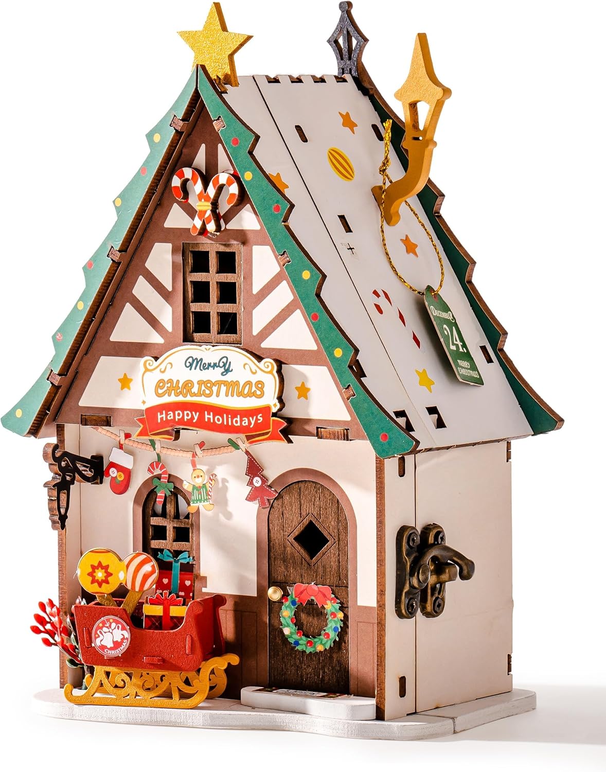 Rolife Twinkling Christmas House 3D Wooden Puzzle DS036