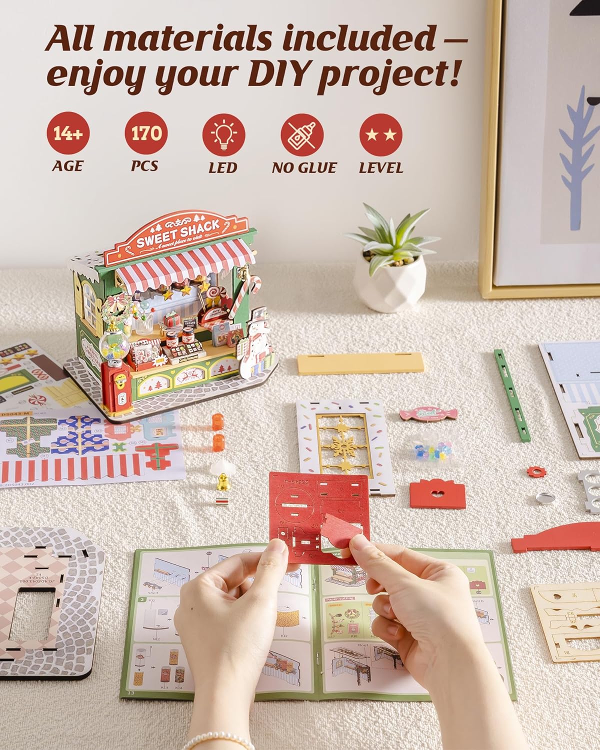 Rolife Christmas Candy Stand DIY Miniature House DS043