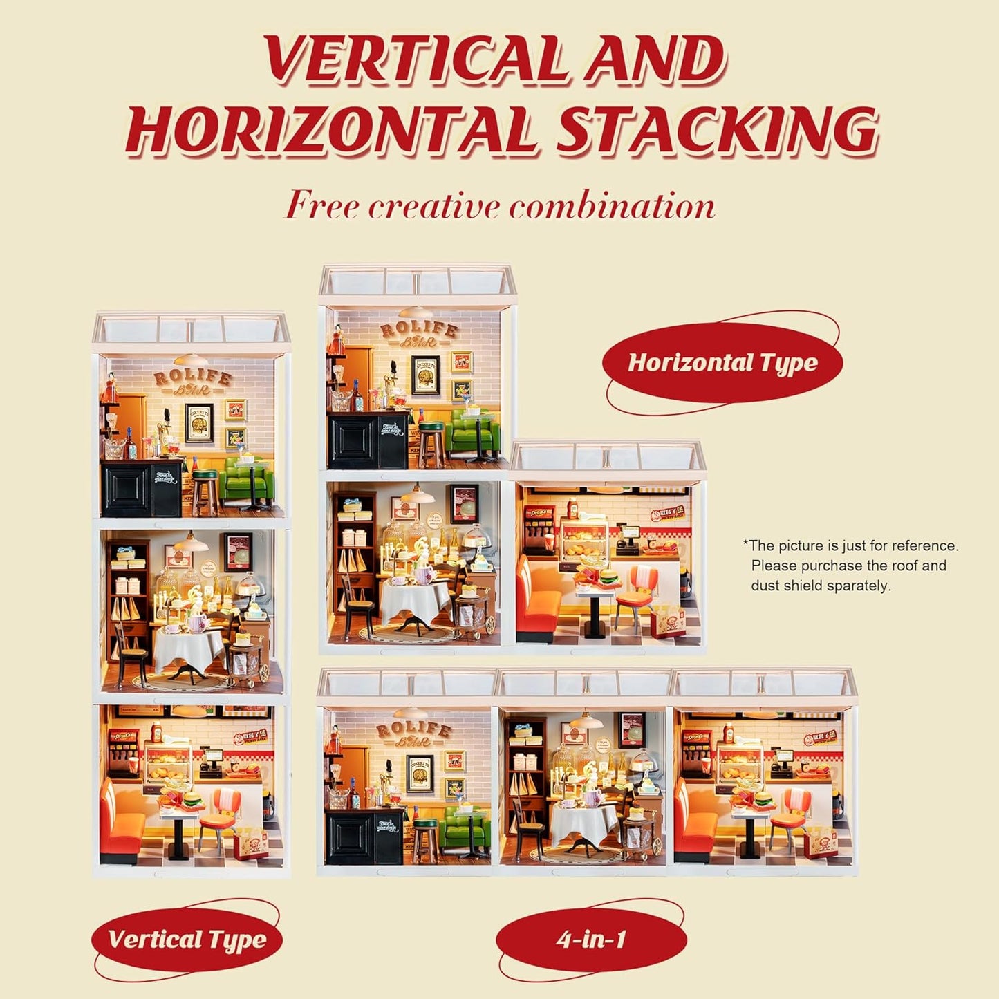 Rolife Yum Yum Burgers DIY Plastic Miniature House DW010