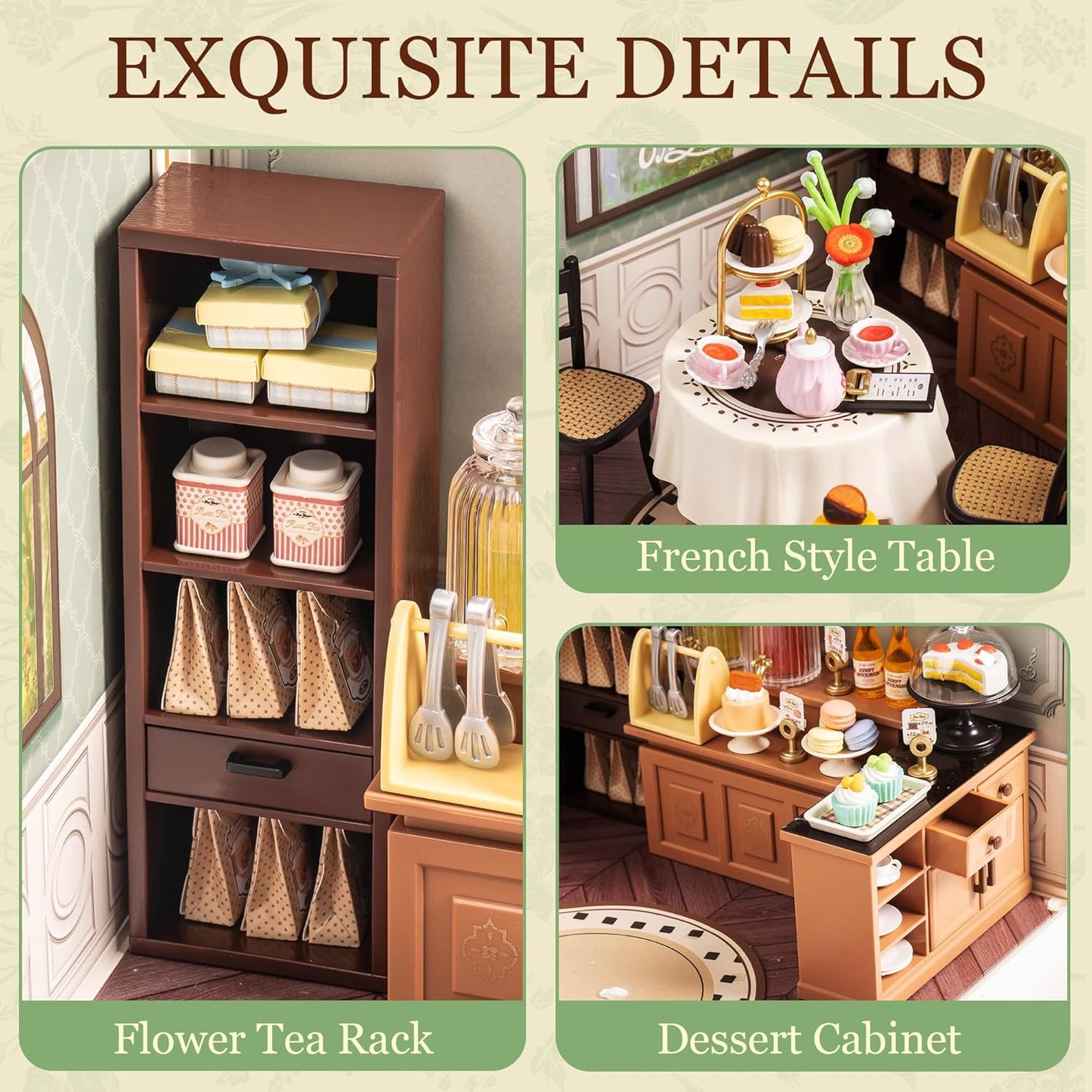 Rolife Sweet Sips Tea DIY Plastic Miniature House DW011
