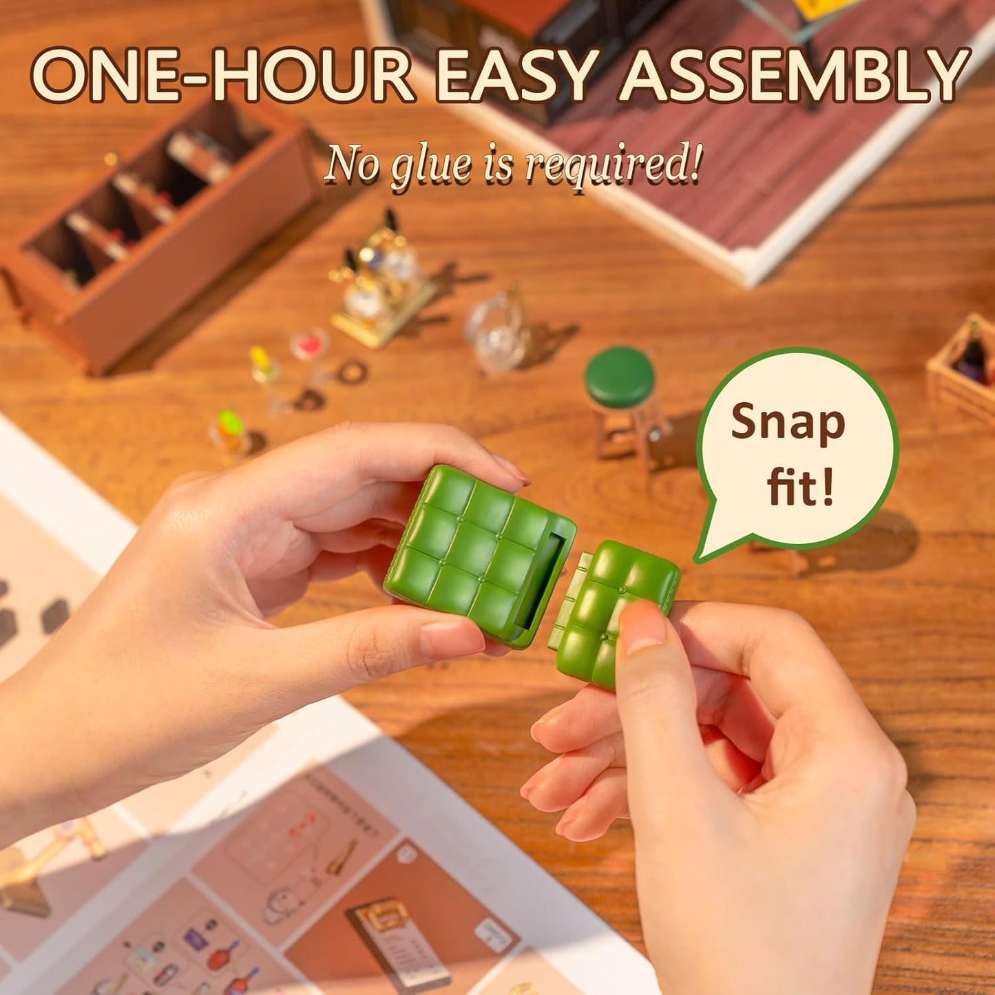Rolife Leisurely Cheers Bar DIY Plastic Miniature House DW012