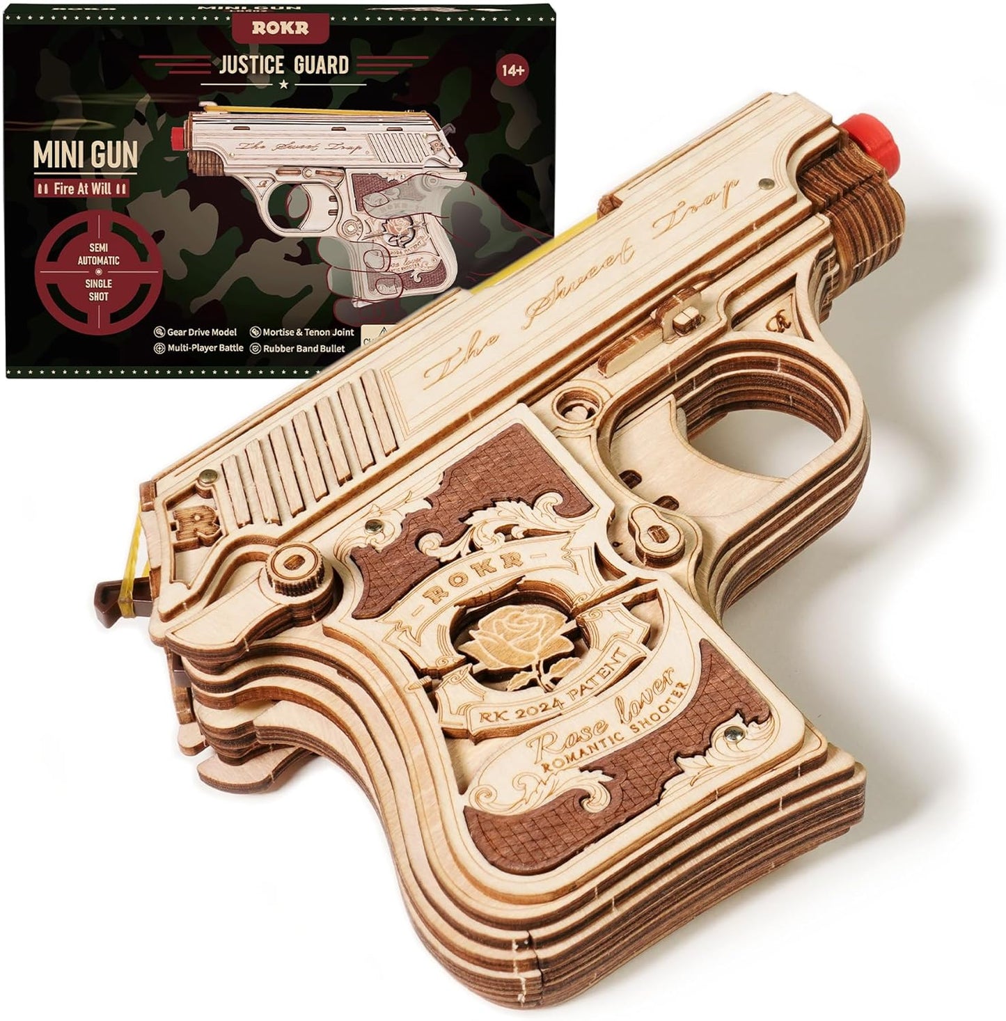 ROKR Mini Gun Toy 3D Wooden Puzzle LQ502