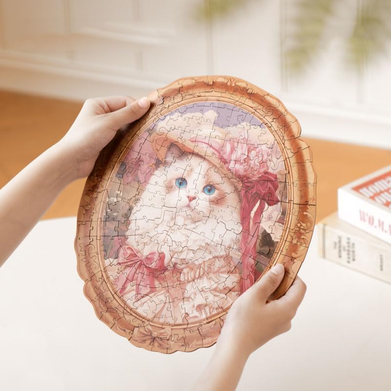 Rowood Springtime Kitty Portrait Wooden Jigsaw Puzzle TA005