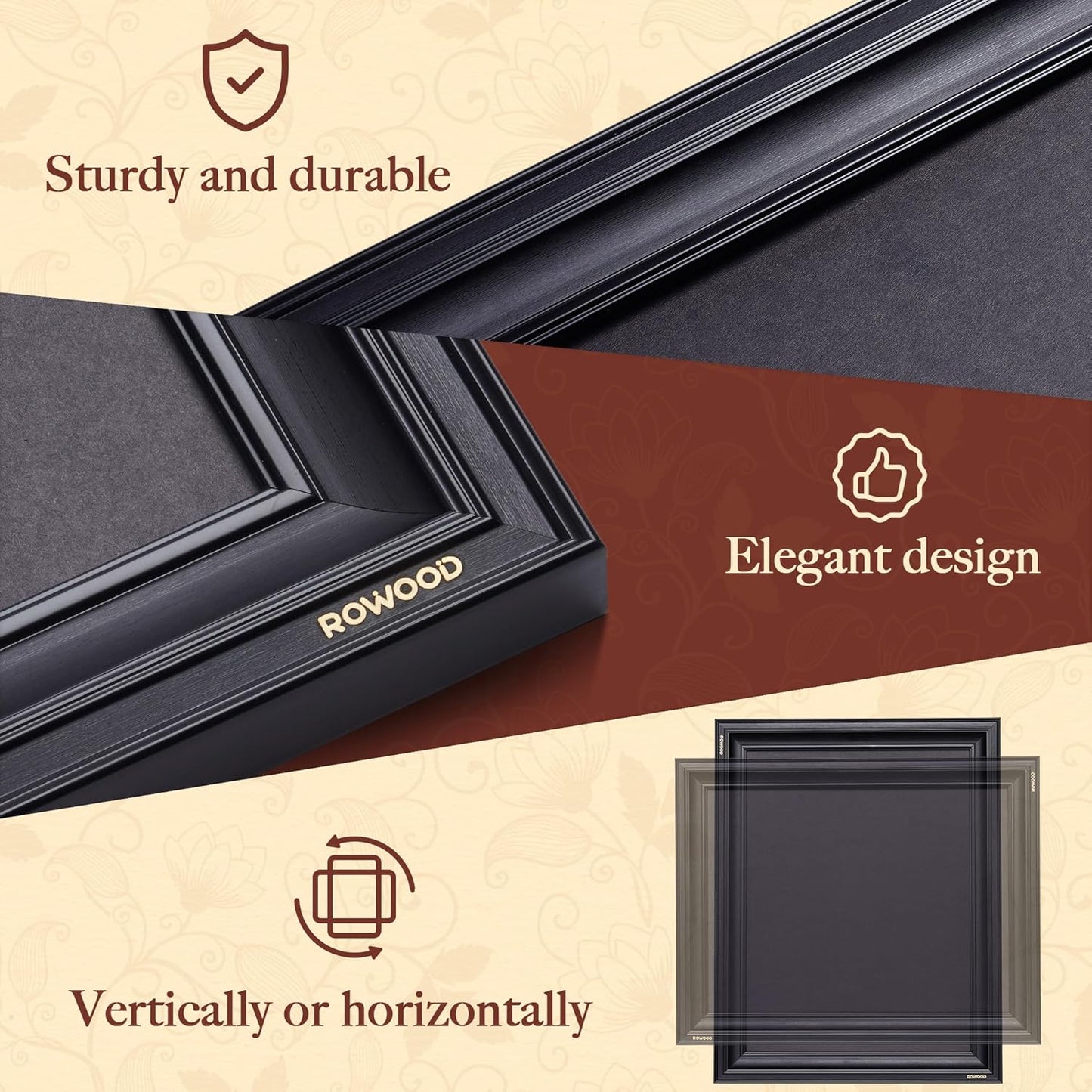 Rowood Black Vintage Puzzle Frame TAK002