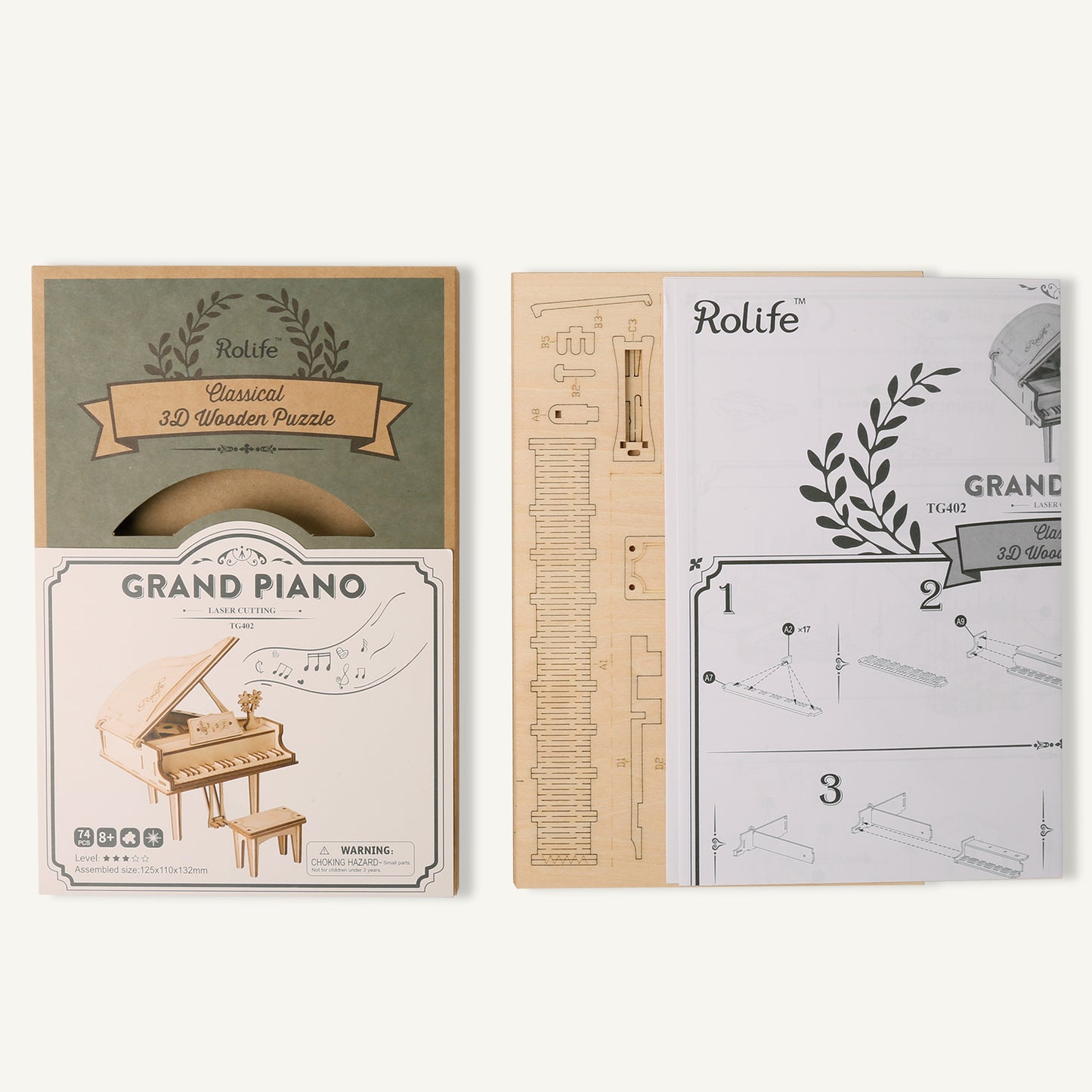 Rolife Grand Piano 3D Wooden Puzzle TG402