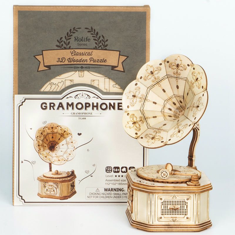 ROLIFE DIY Crank Classic Gramophone TG408