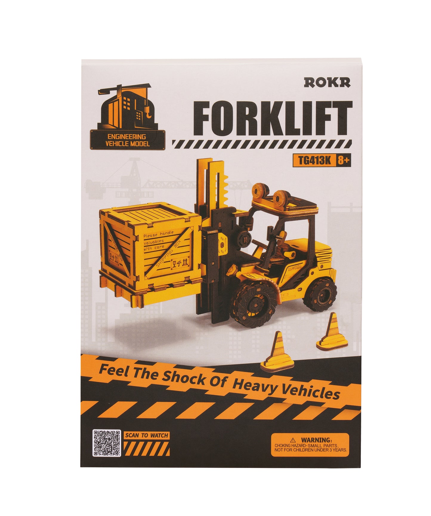 ROKR Forklift Engineering Vehicle 3D Wooden Puzzle TG413K