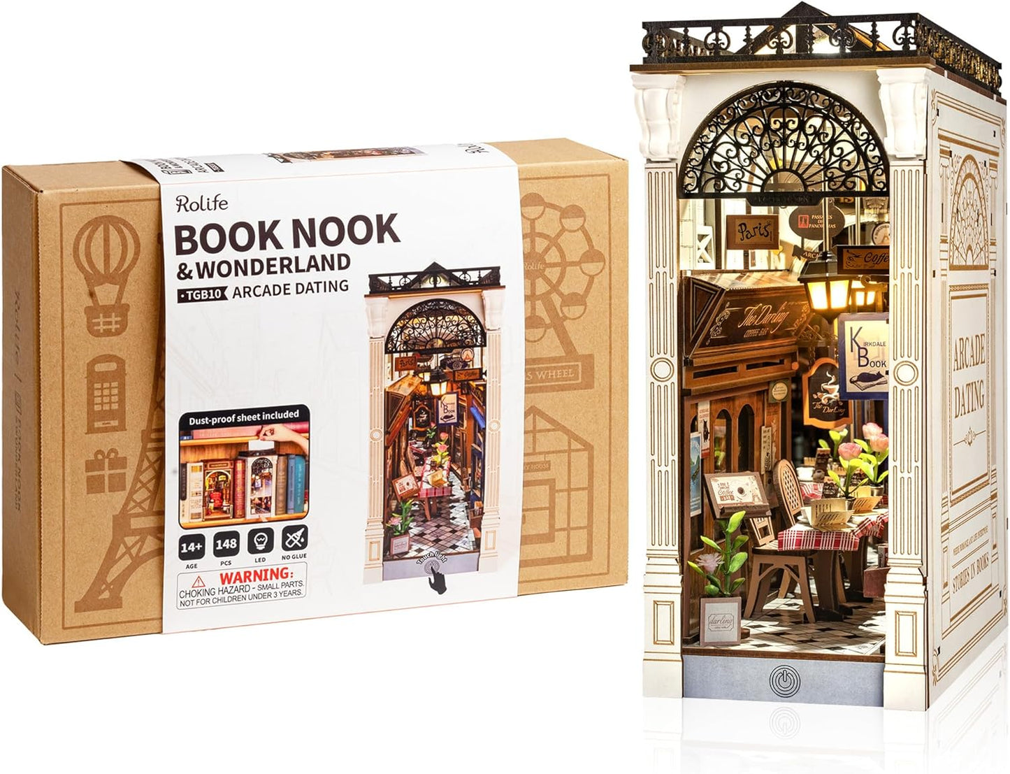 Rolife Arcade Dating DIY Book Nook Shelf Insert Kit TGB10