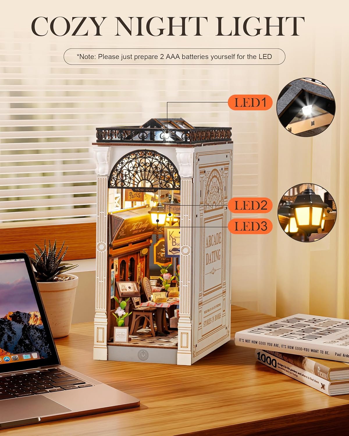 Rolife Arcade Dating DIY Book Nook Shelf Insert Kit TGB10
