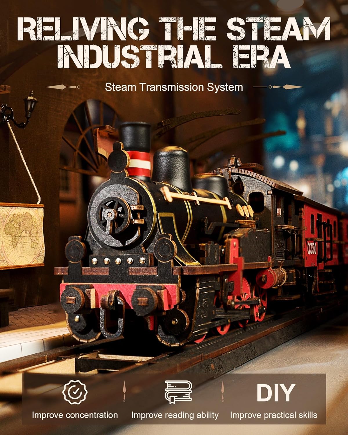 Rolife Steam Journey 3D Wooden Puzzle TGS01