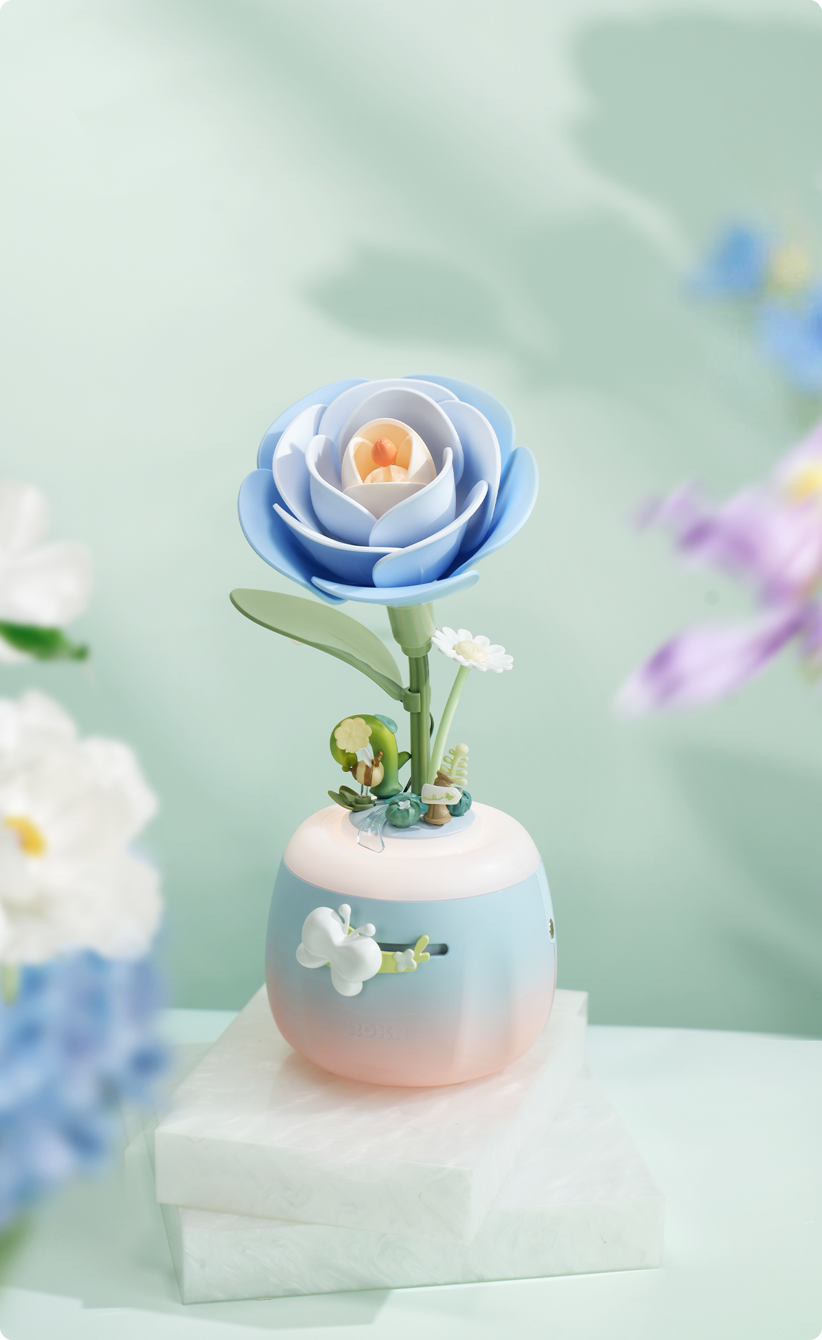 ROKR Starry Camellia Lamp DIY 3D Flower Night Light AF01S