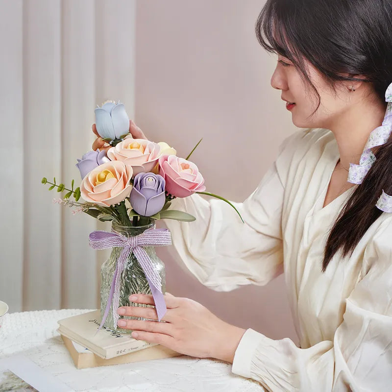 ROKR Floral Art Series Single Flower – Blue Rose