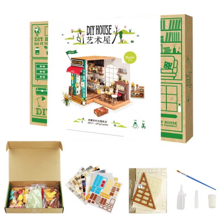 Rolife Simon's Coffee Shop DIY Miniature Dollhouse Kit DG109
