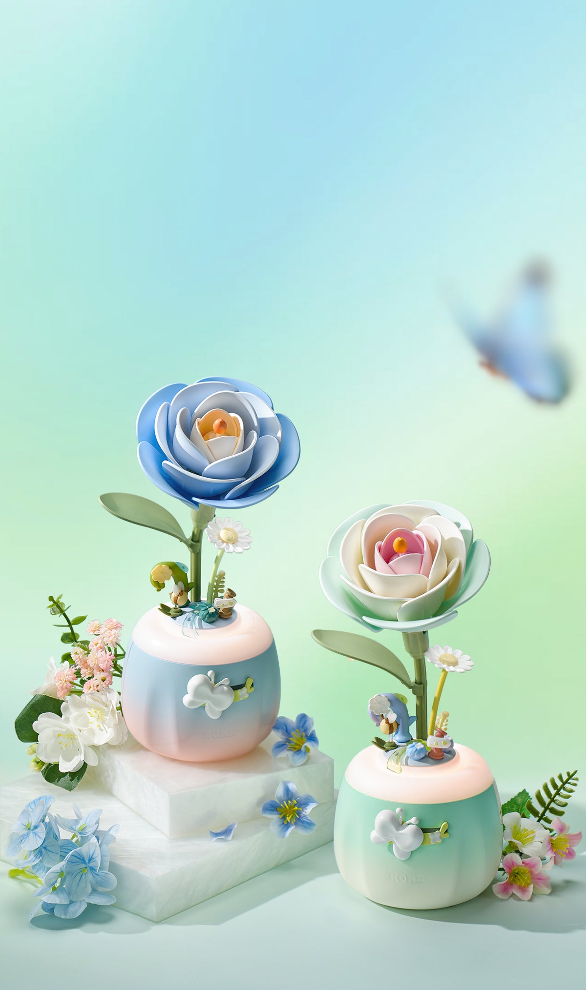 ROKR Starry Camellia Lamp DIY 3D Flower Night Light AF01S