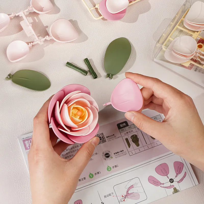 ROKR Floral Art Series Single Flower – Pink Camellia