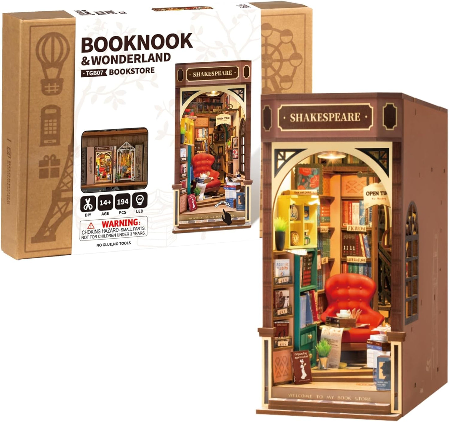 Rolife Book Nook Kit - Bookstore TGB07
