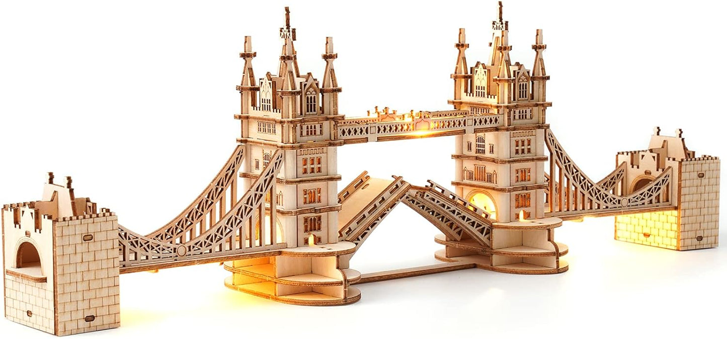 Rolife Tower Bridge with Lights 3D Wooden Puzzle TG412