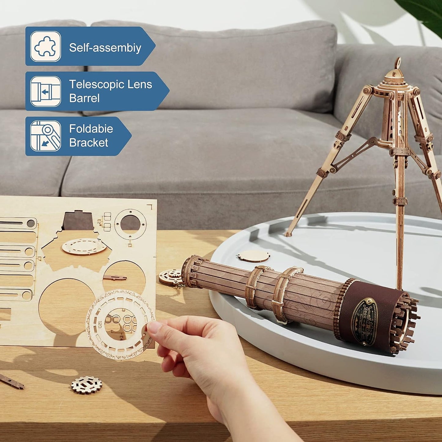 ROKR Monocular Telescope 3D Wooden Puzzle ST004