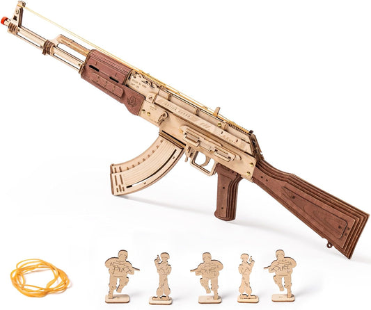 ROKR AK-47 Assault Rifle Gun Toy 3D Wooden Puzzle LQ901