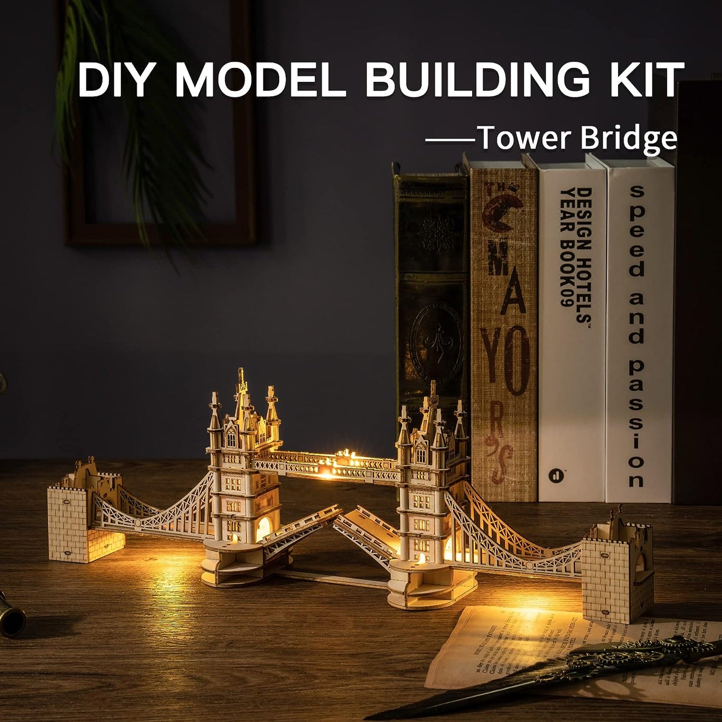 Rolife Tower Bridge with Lights 3D Wooden Puzzle TG412