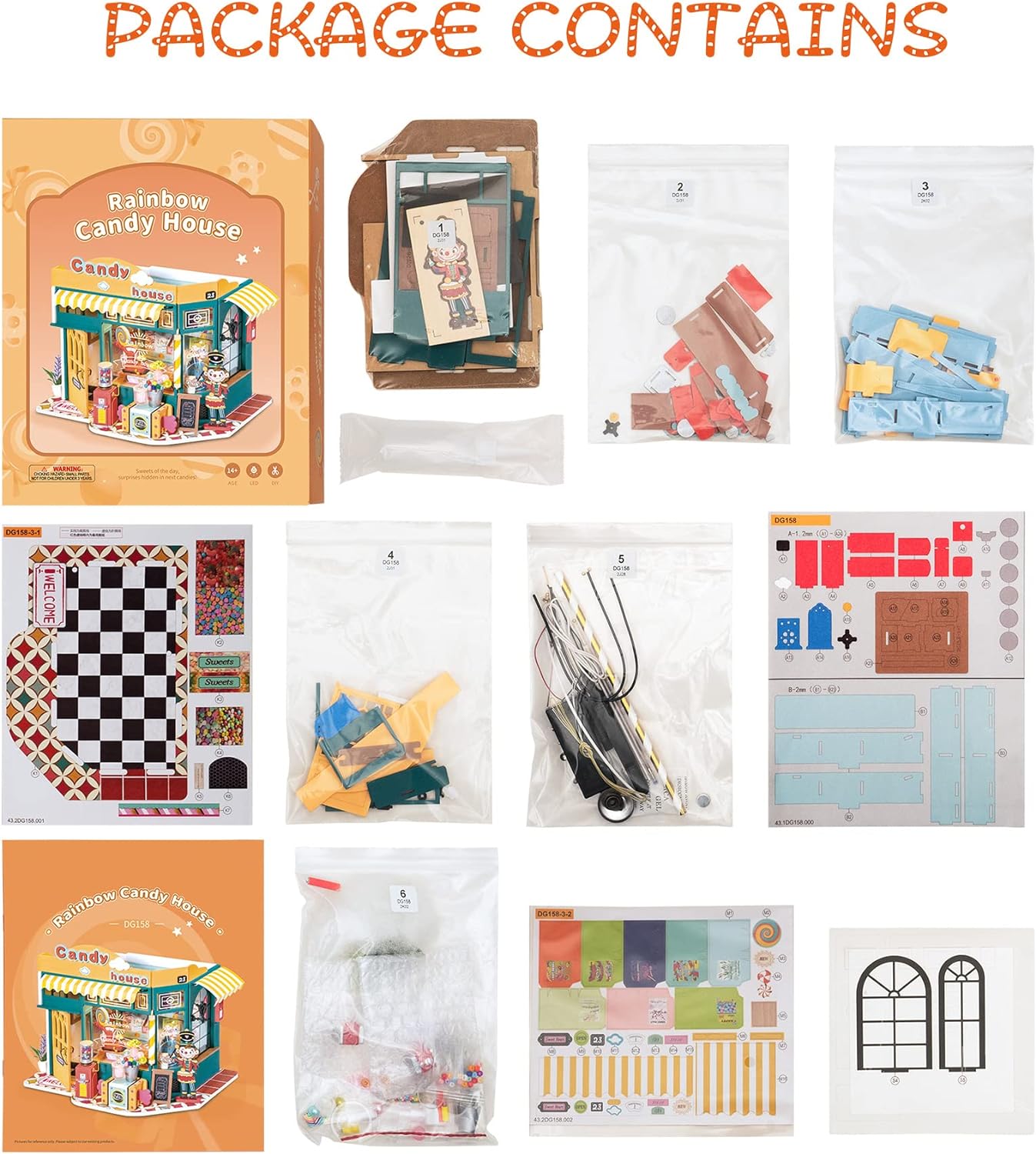Rolife Rainbow Candy House DIY Miniature House DG158