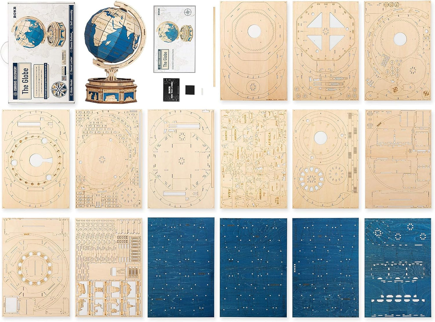 ROKR The Globe Model 3D Wooden Puzzle ST002