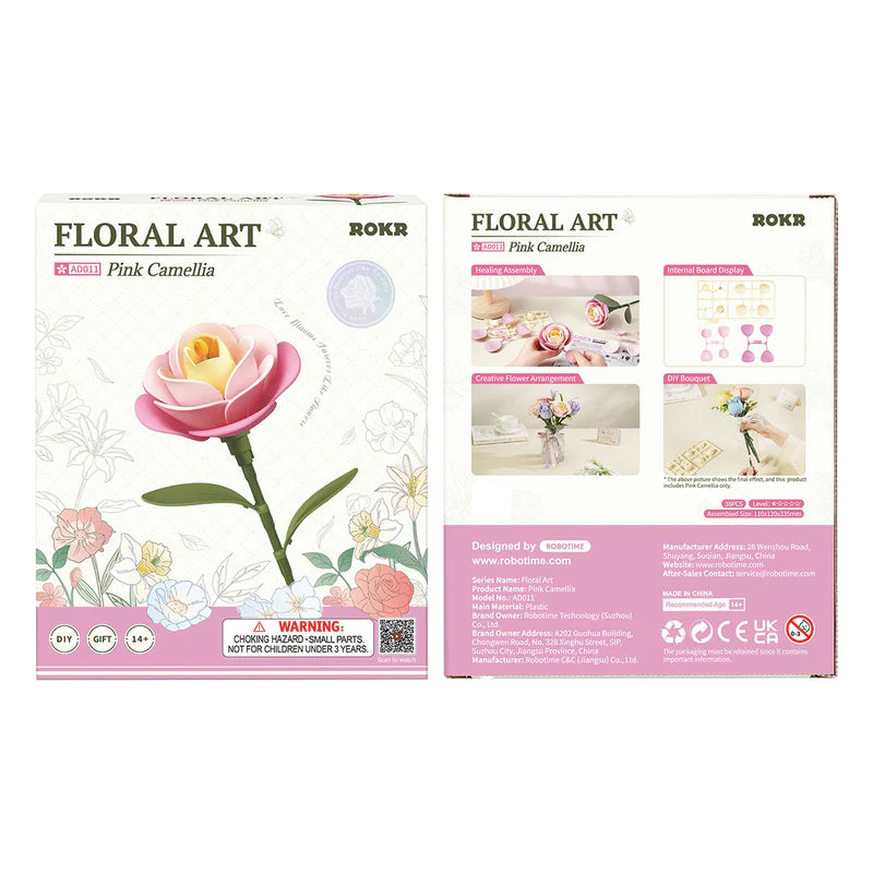 ROKR Floral Art Series Single Flower – Pink Camellia
