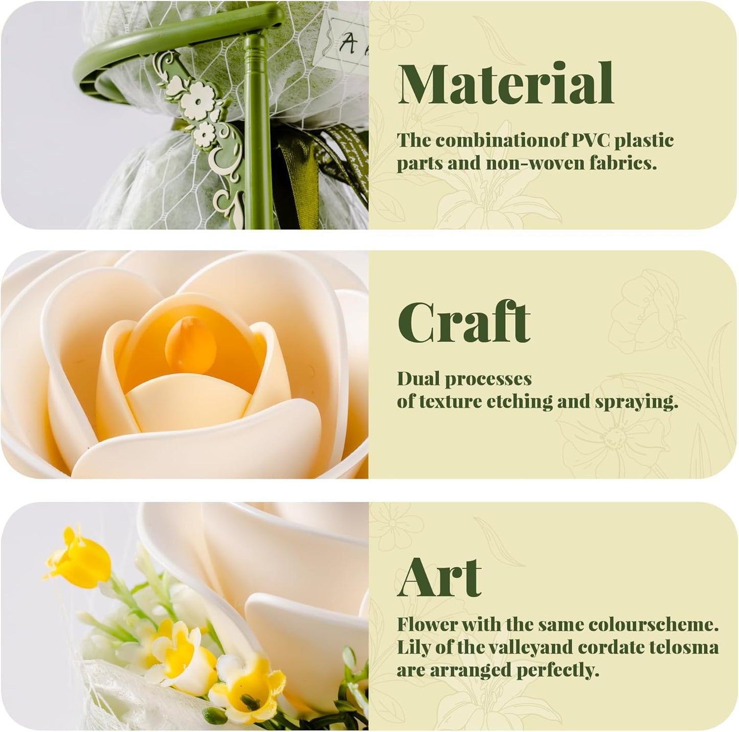 ROKR White Camellia DIY 3D Puzzle Model AF011