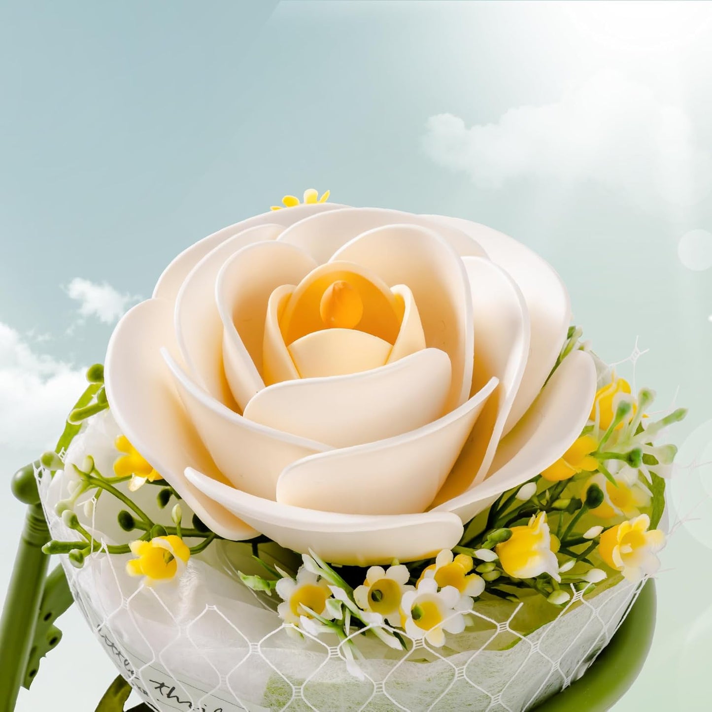 ROKR White Camellia DIY 3D Puzzle Model AF011