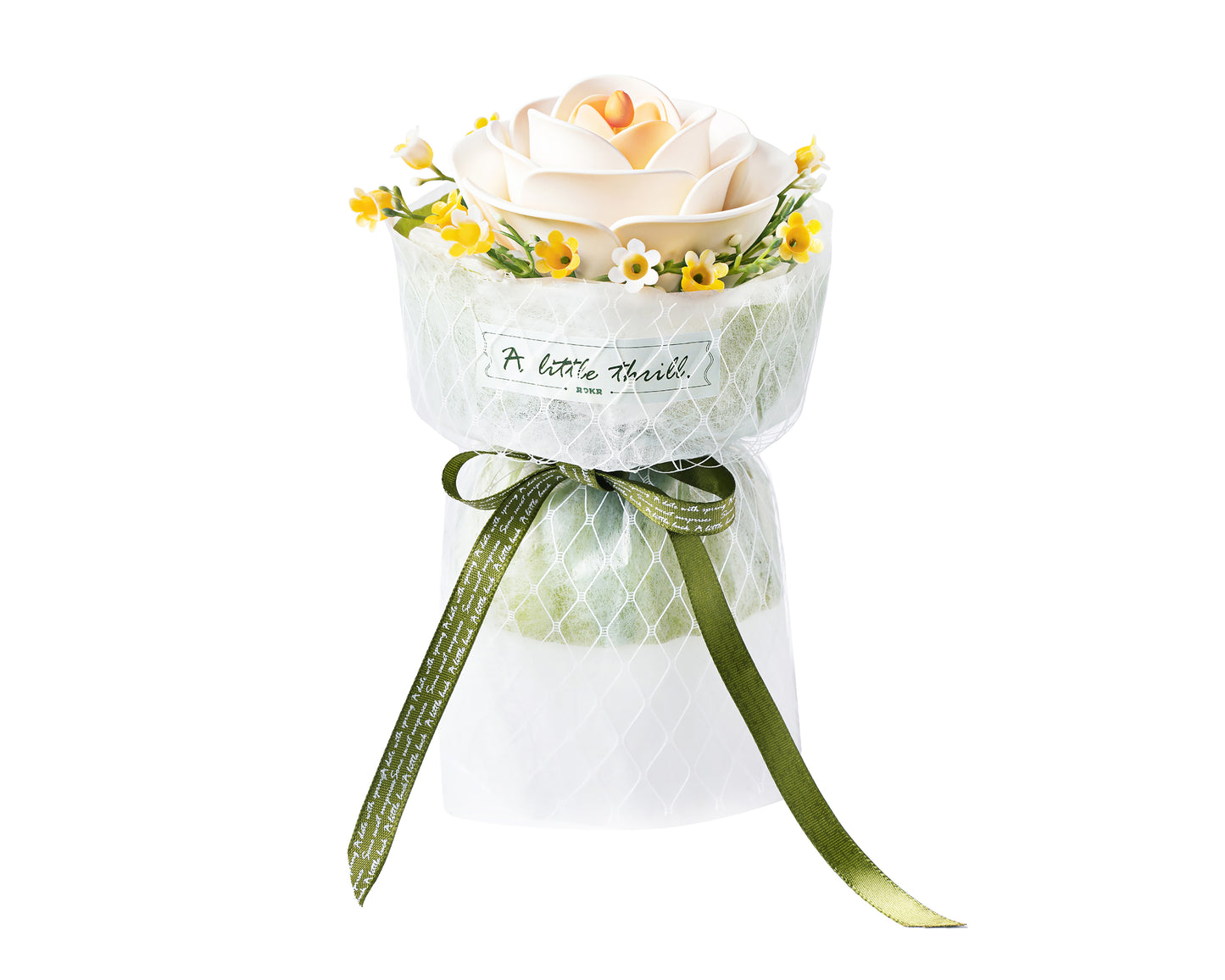 ROKR White Camellia DIY 3D Puzzle Model AF011