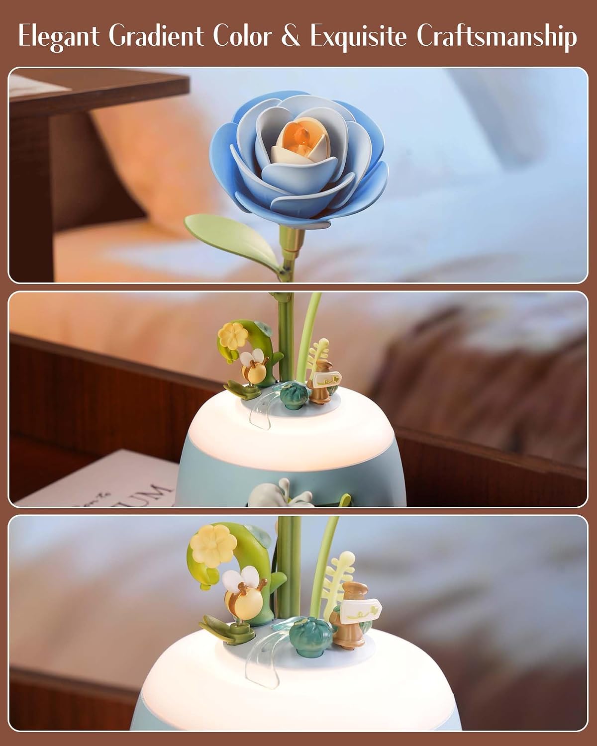 ROKR Starry Camellia Lamp DIY 3D Flower Night Light AF01S