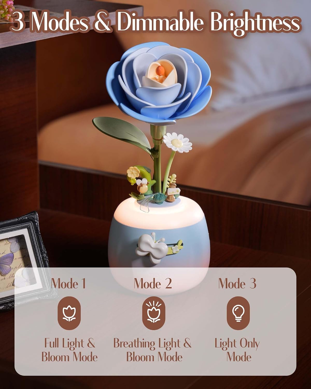 ROKR Starry Camellia Lamp DIY 3D Flower Night Light AF01S