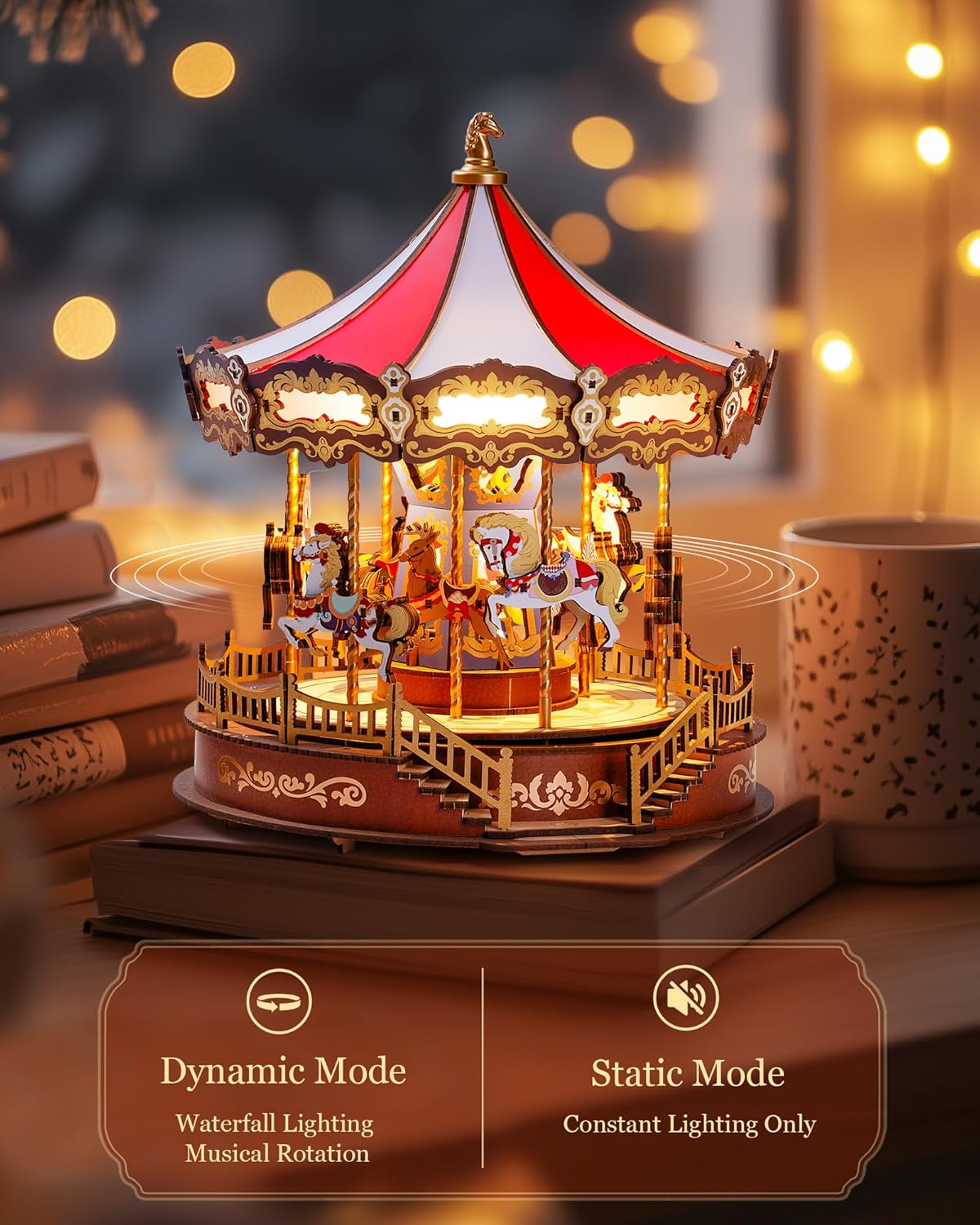 Rolife Classic Carousel 3D Wooden Puzzle AMC01