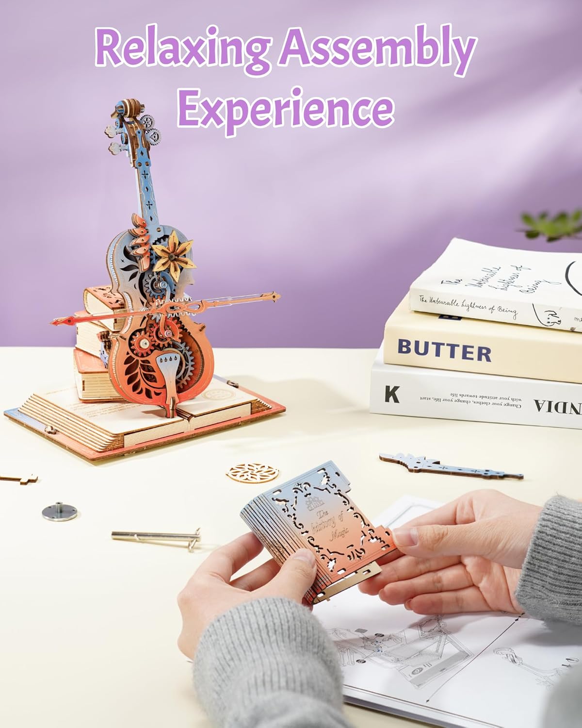 ROKR Symphony of Gorgeous Dreams Mechanical Music Box 3D Wooden Puzzle AMK63M