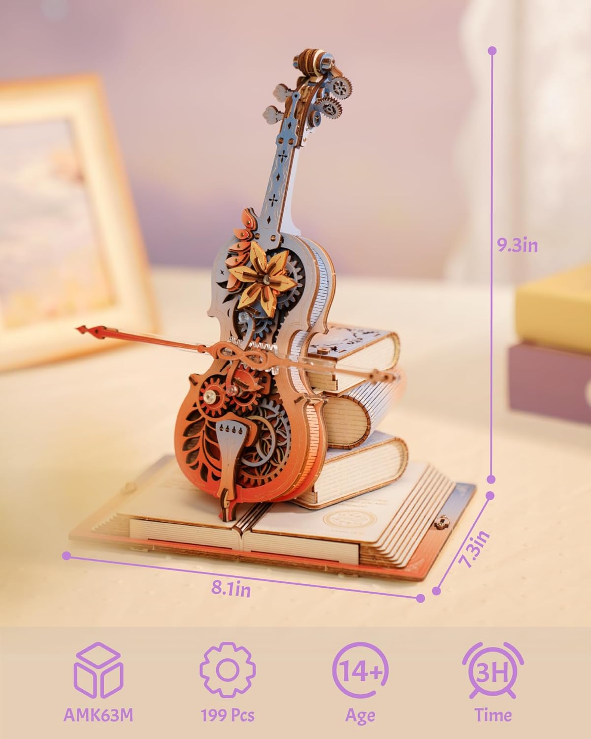 ROKR Symphony of Gorgeous Dreams Mechanical Music Box 3D Wooden Puzzle AMK63M
