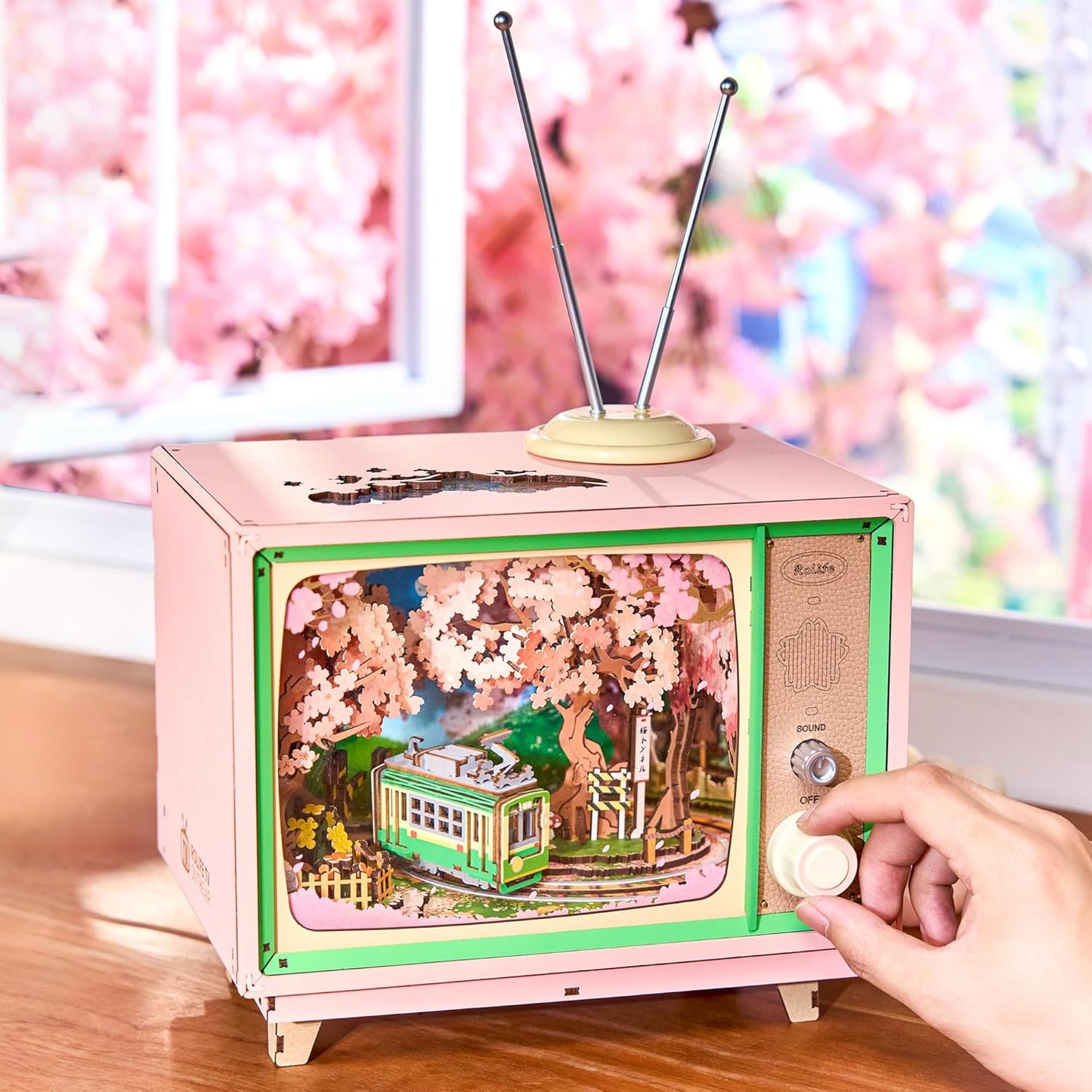 Rolife Sakura Dreamy Tour DIY Music Box 3D Wooden Puzzle AMT02