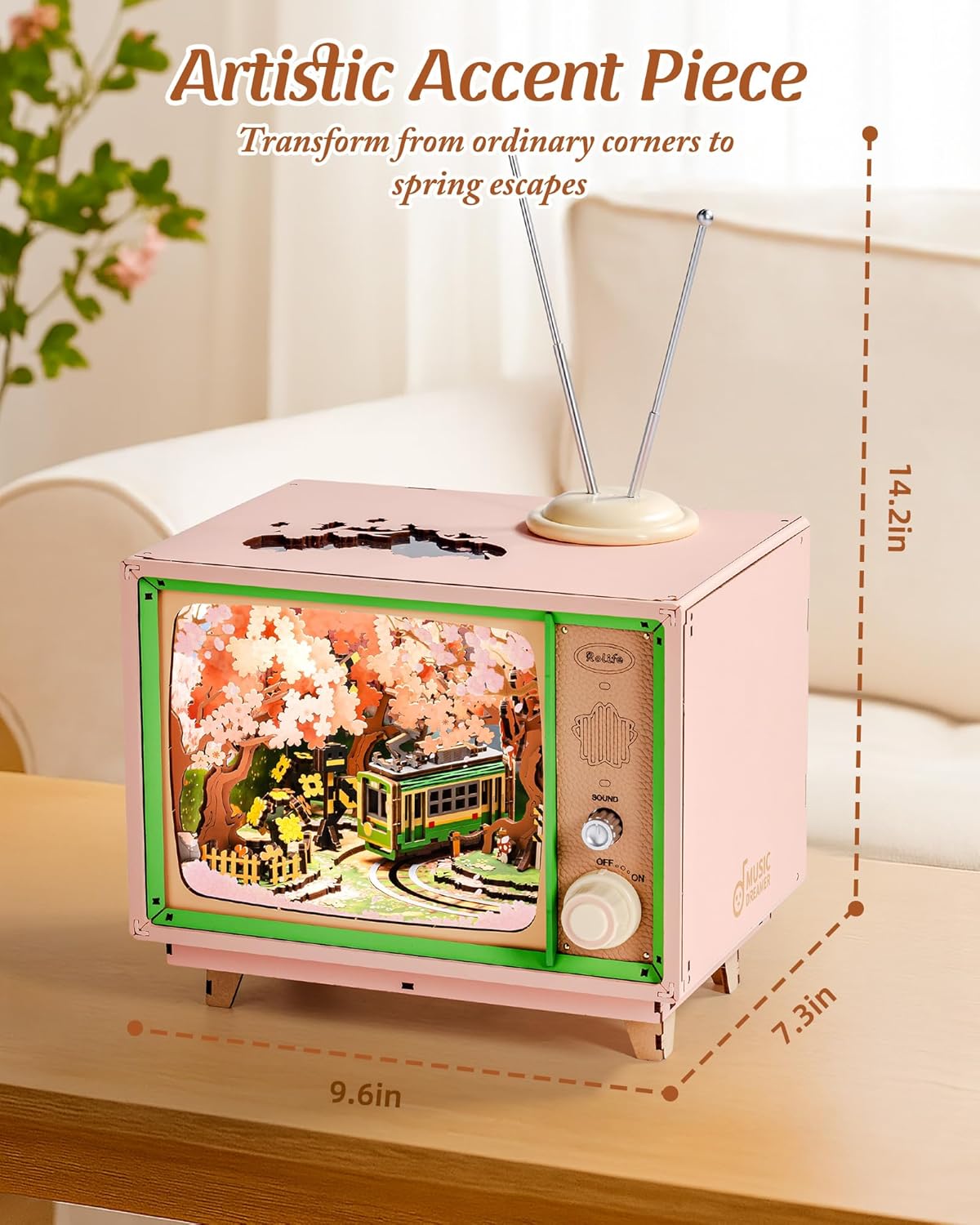 Rolife Sakura Dreamy Tour DIY Music Box 3D Wooden Puzzle AMT02