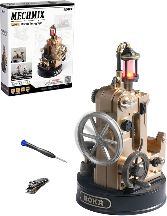 ROKR Morse Telegraph Mechanical 3D Puzzle CGM02