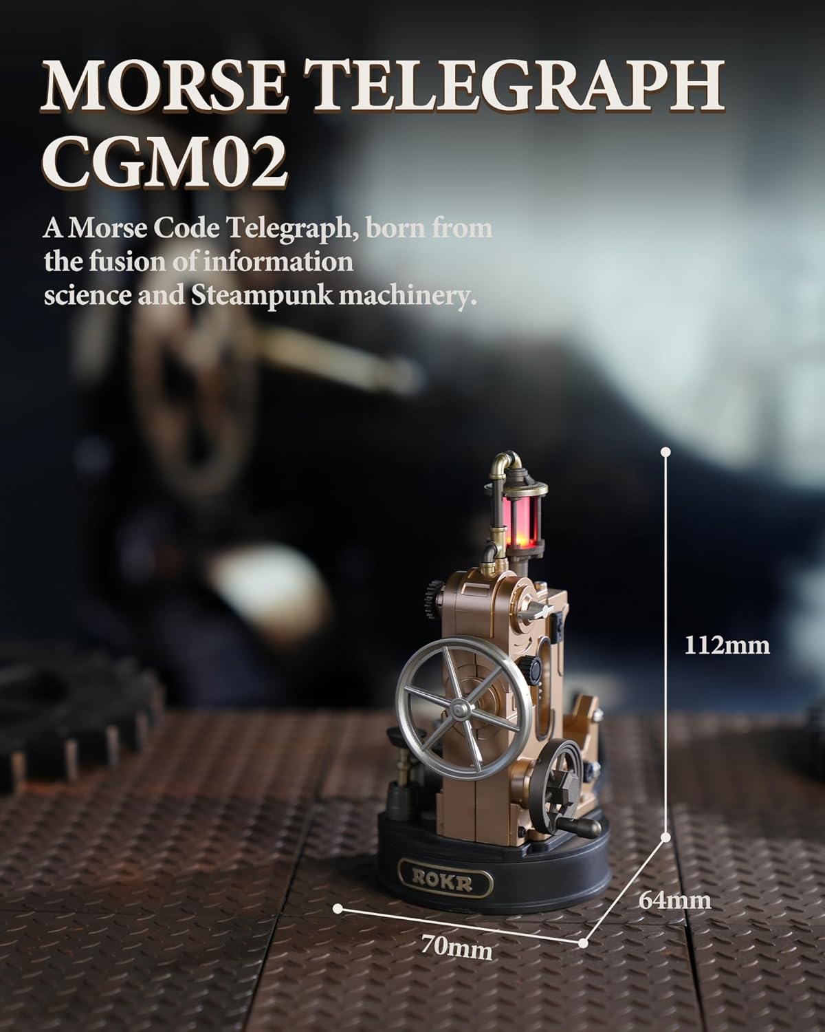 ROKR Morse Telegraph Mechanical 3D Puzzle CGM02