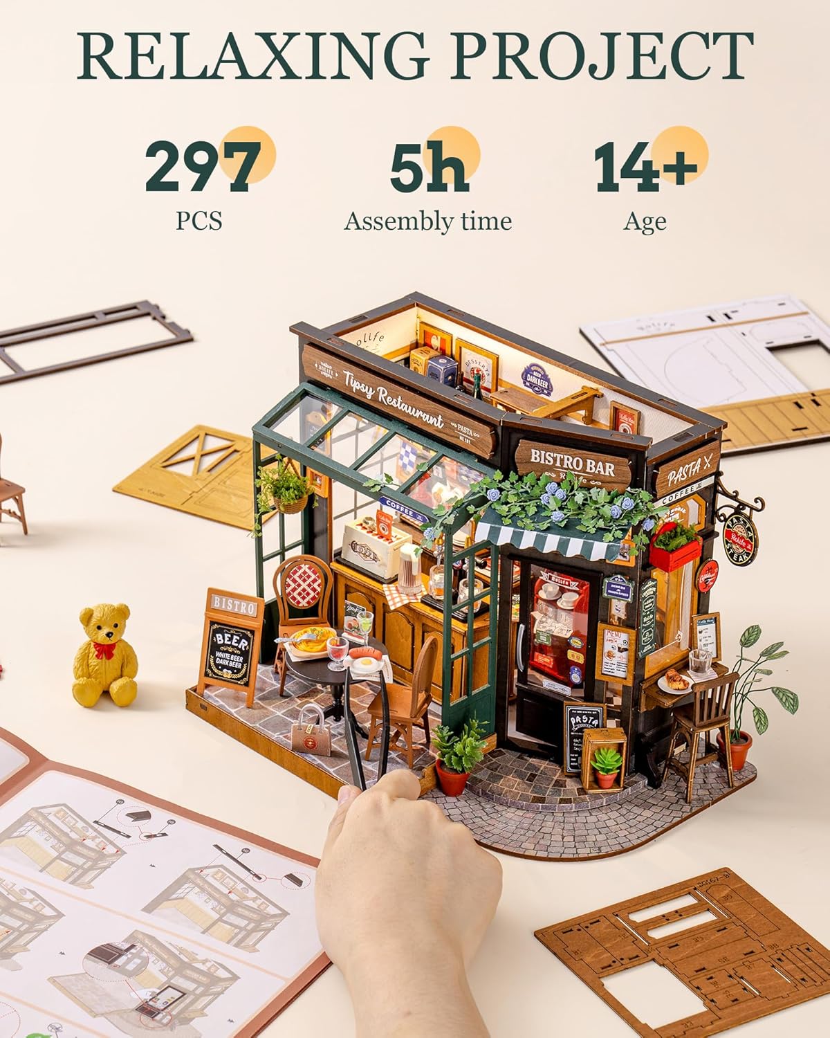 Rolife Tipsy Restaurant DIY Miniature House DG167