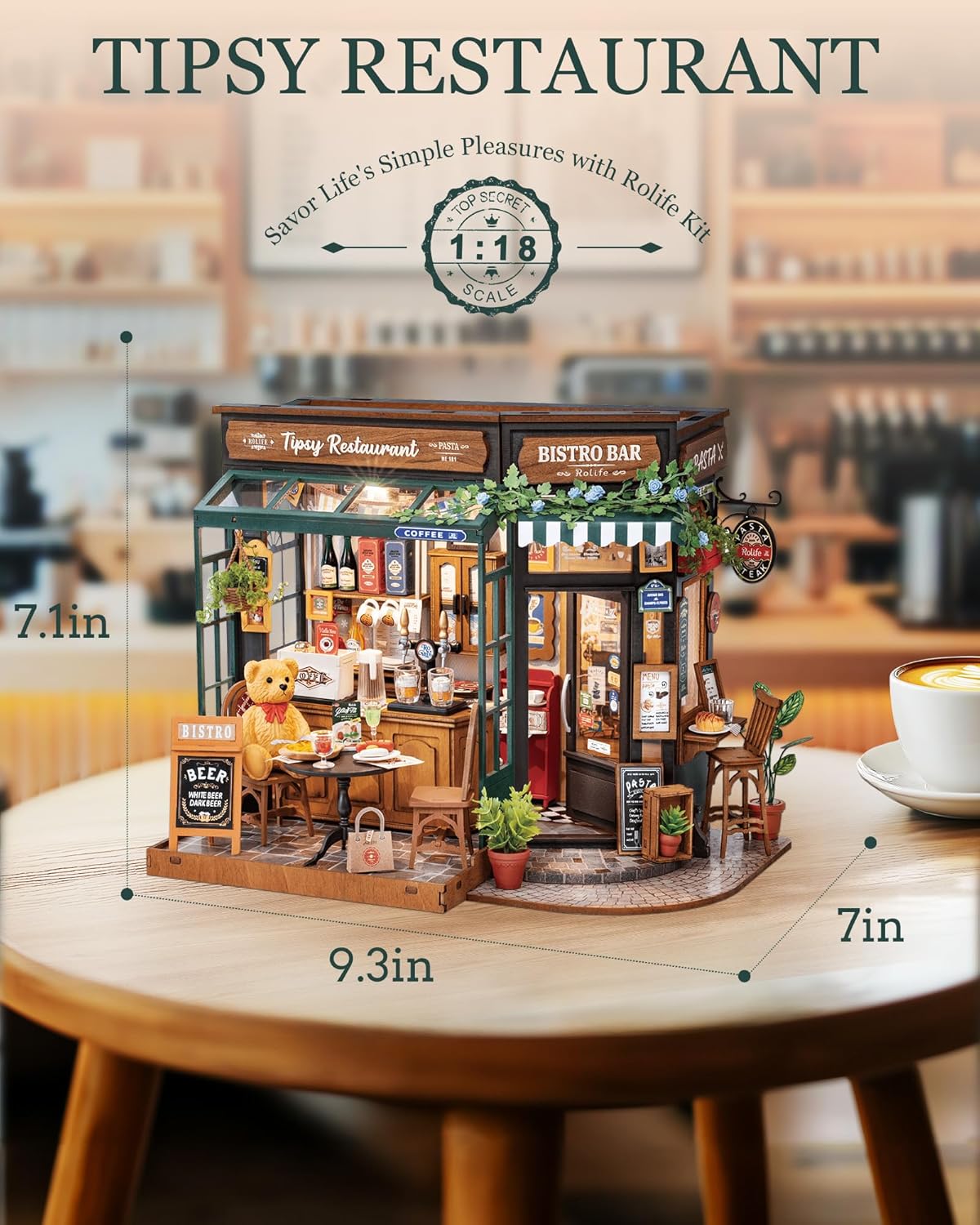 Rolife Tipsy Restaurant DIY Miniature House DG167