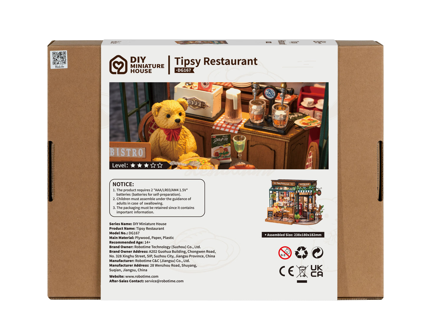 Rolife Tipsy Restaurant DIY Miniature House DG167
