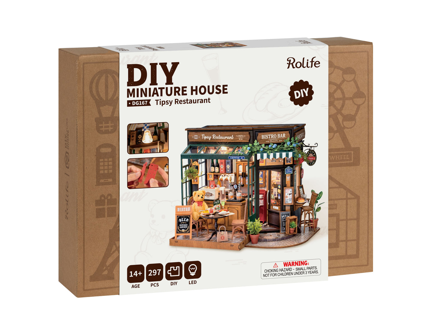 Rolife Tipsy Restaurant DIY Miniature House DG167