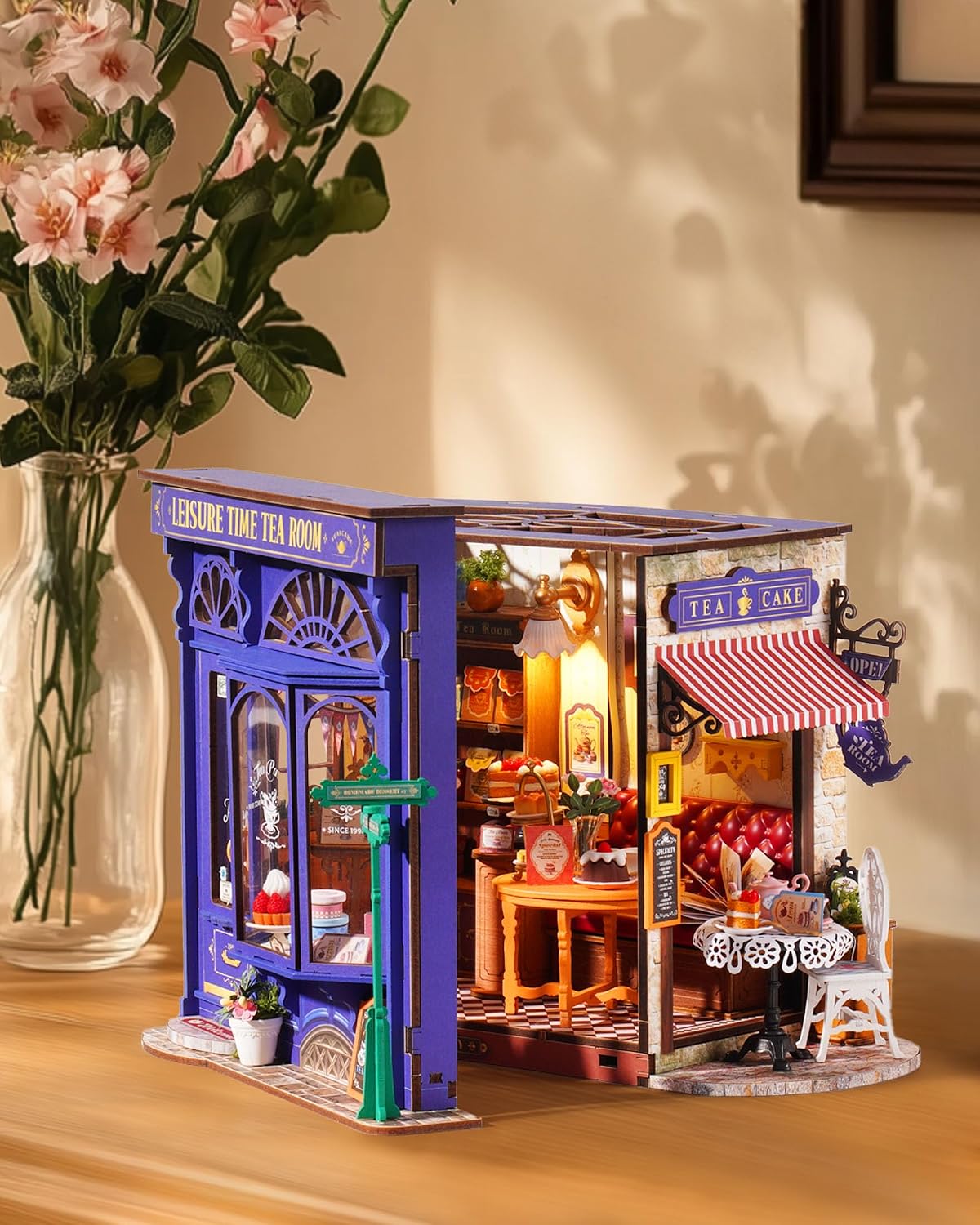 Rolife Leisure Time Tea Room Wooden DIY Miniature House DG171