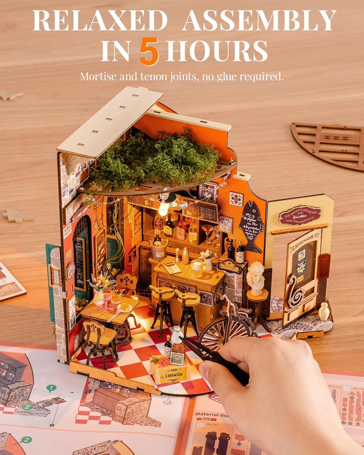 Rolife Cheers Bar & Dining DIY Miniature House DG173