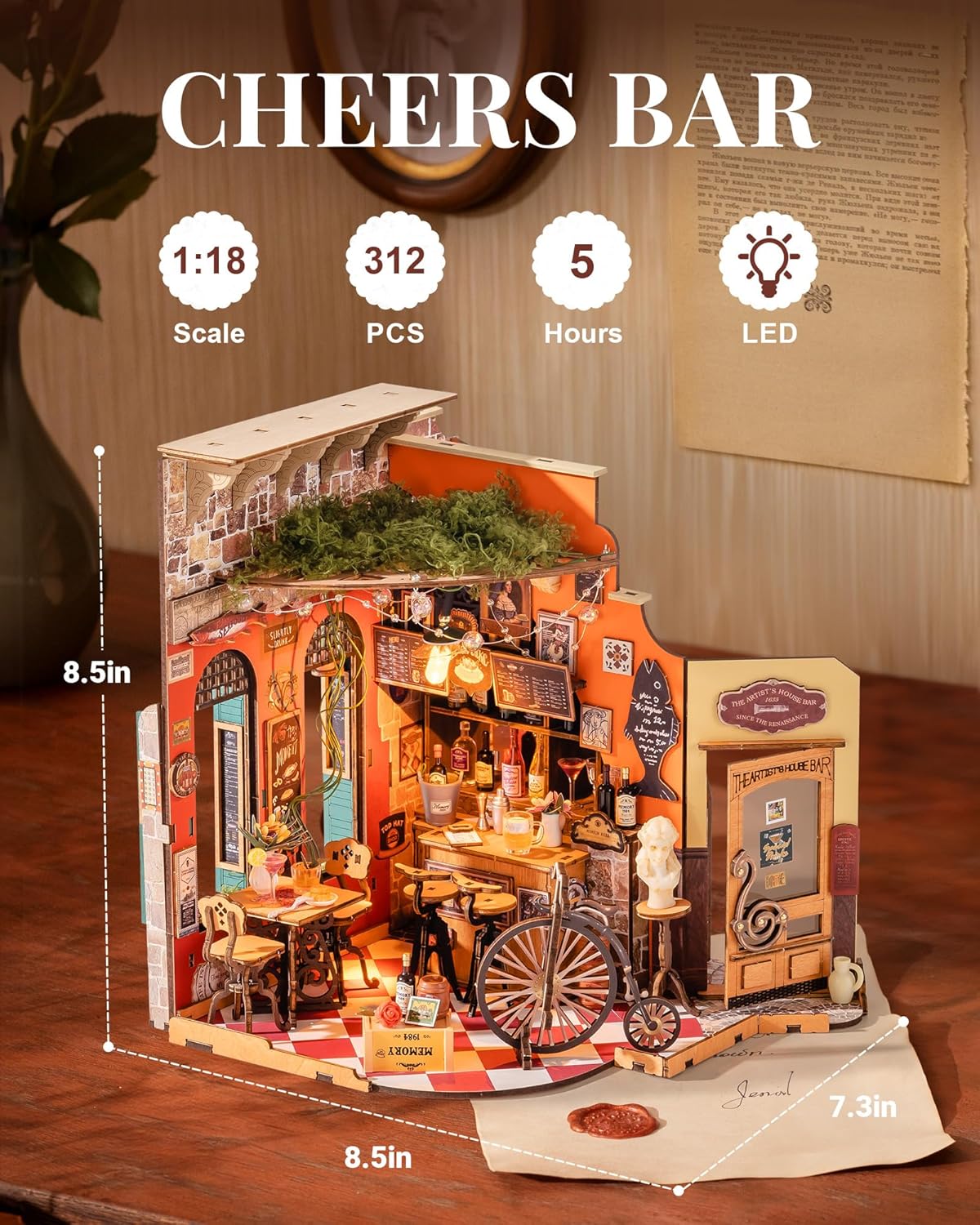 Rolife Cheers Bar & Dining DIY Miniature House DG173